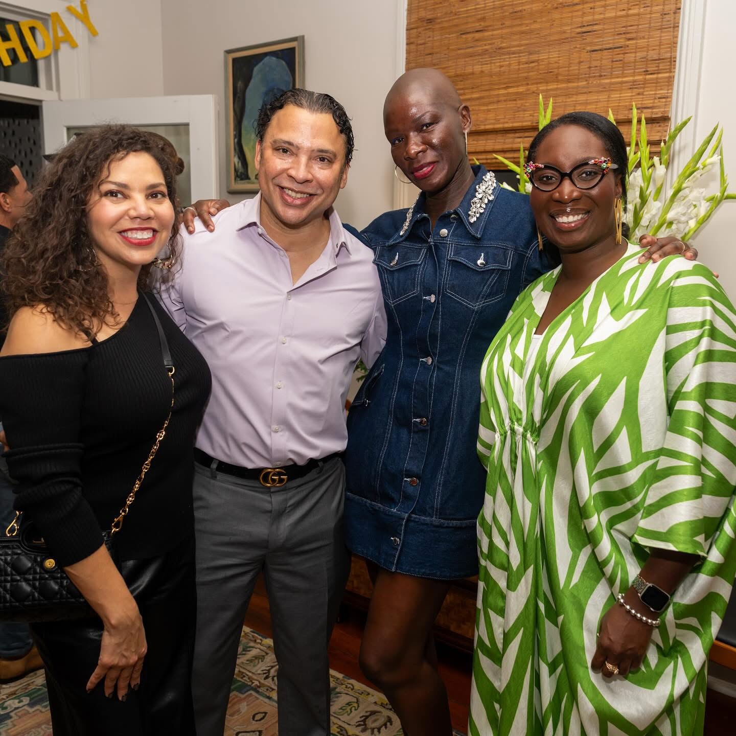 Shawn with community members